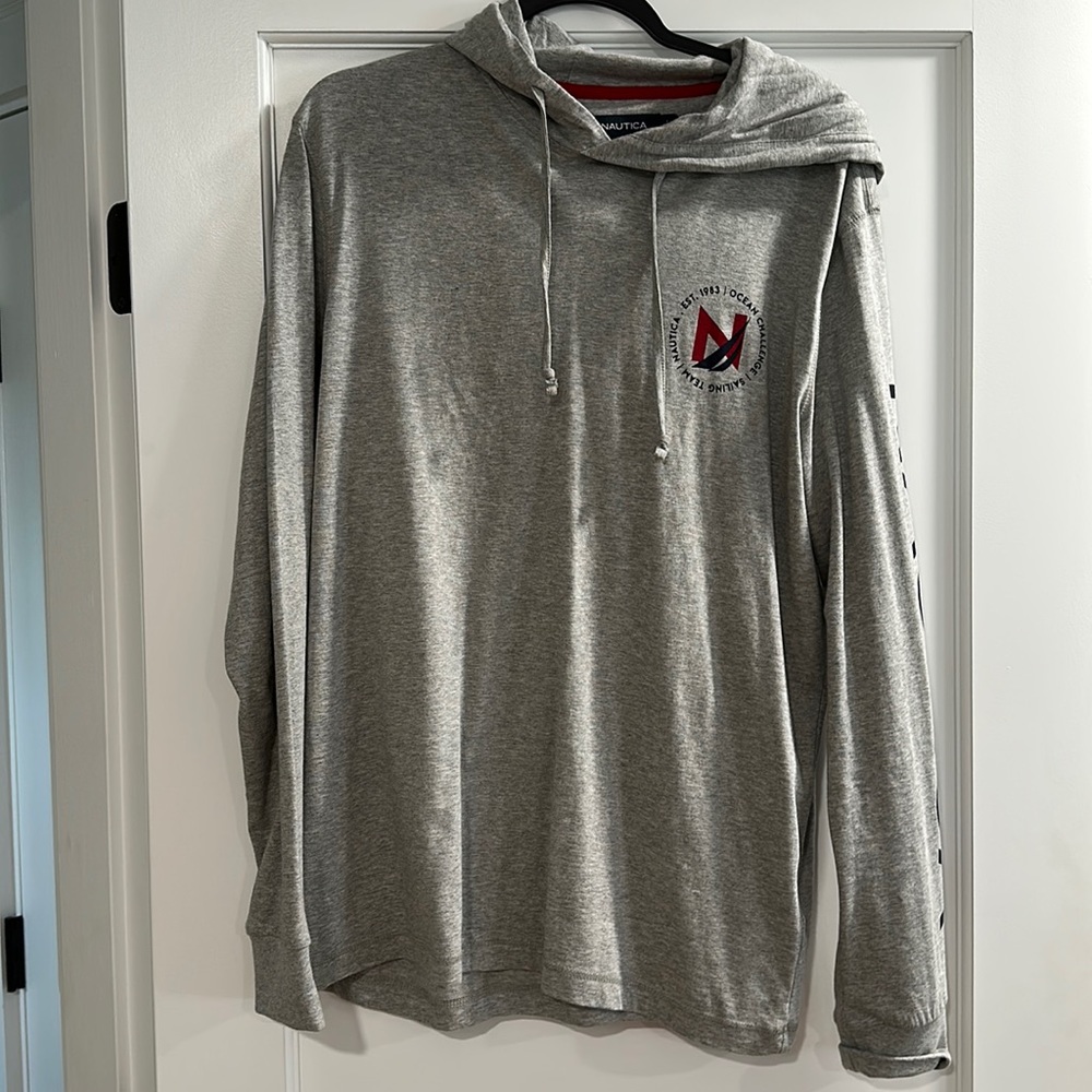 Nautica long sleeve hooded shirt
